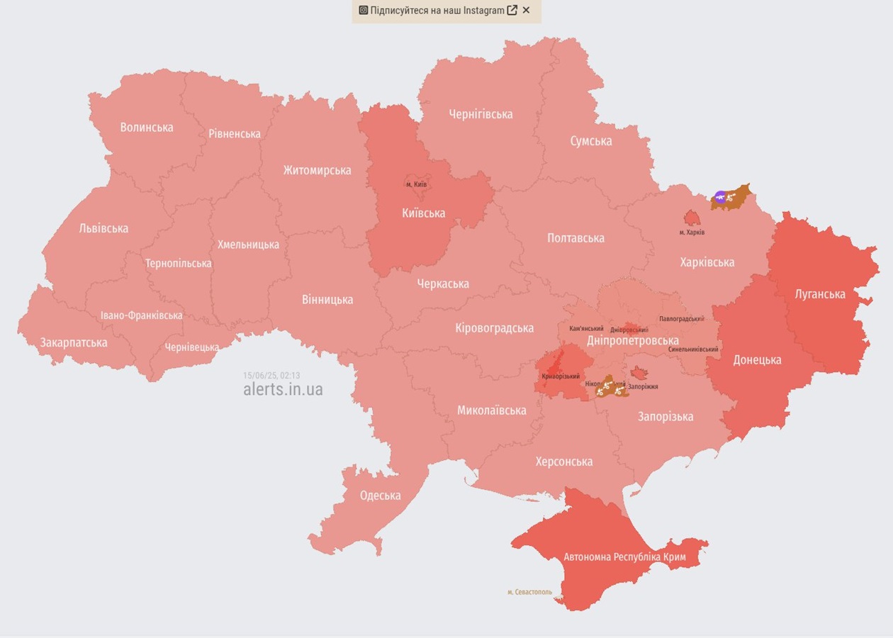 В Україні оголошено масштабну тривогу через зліт ворожих МіГ-31К
