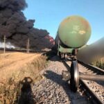 З'явились кадри знищення поїзду РФ на Запоріжжі
